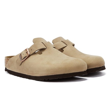 Boston Tabacco Brown Natural Oiled Leather Clogs