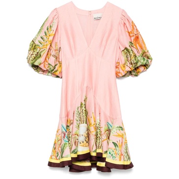 Pink Green Dress