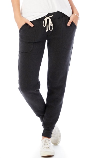 fleece jogger pant in true black