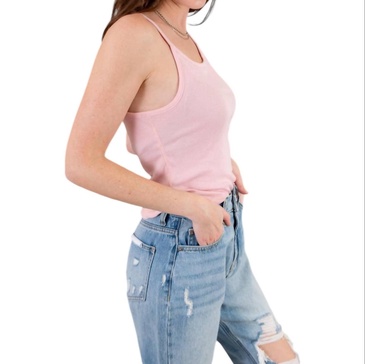 three day weekend tank in pink