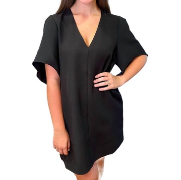 meredith midi dress in black