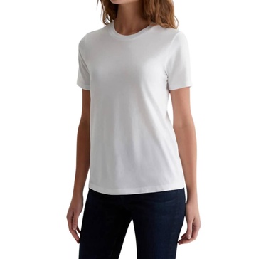 jagger crew neck tee in true white