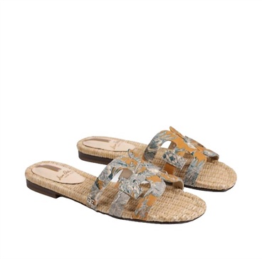 women's bay slide sandals in washed marigold