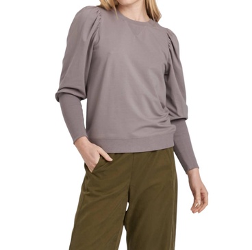 tara puffed long sleeve in iron