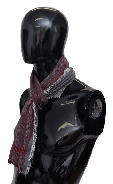 Missoni Multicolor Wool Striped Unisex Neck Wrap Shawl Scarf