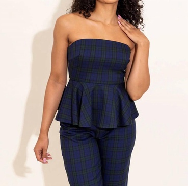 melissa top in tartan