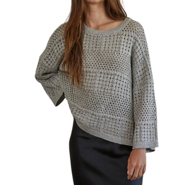 maye crochet top in grey