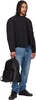 Black Monogram Pocket Backpack