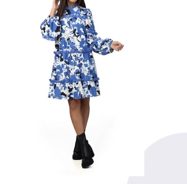 darby dress in indigo bloom