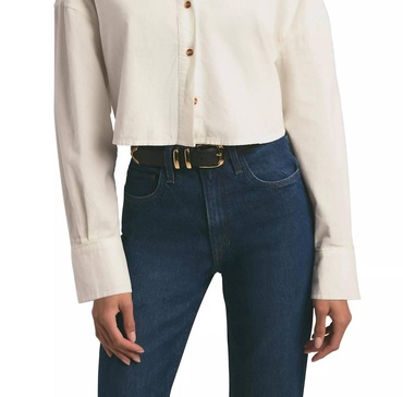 the crop ex boyfriend shirt in tusk