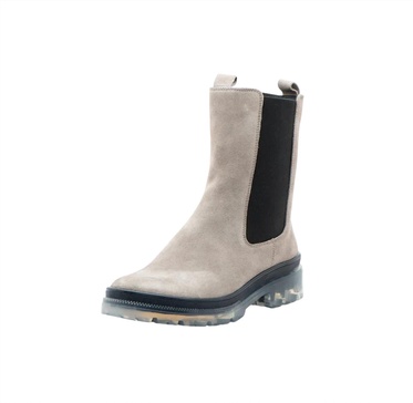 women's darling chelsea lug sole boot - medium in taupe
