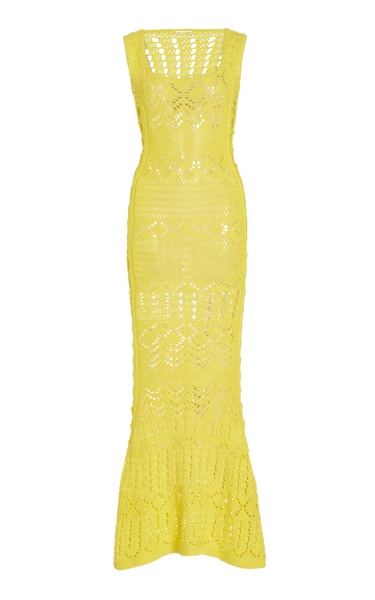 Karliah Crochet Cotton Maxi Dress