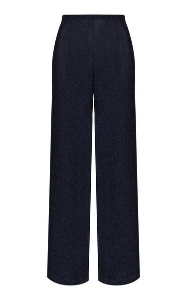 Pleasurable Effects Knit Lurex Wide-Leg Pants