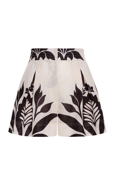 Uma Printed Linen Shorts