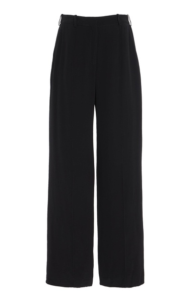 Satin Straight-Leg Pants