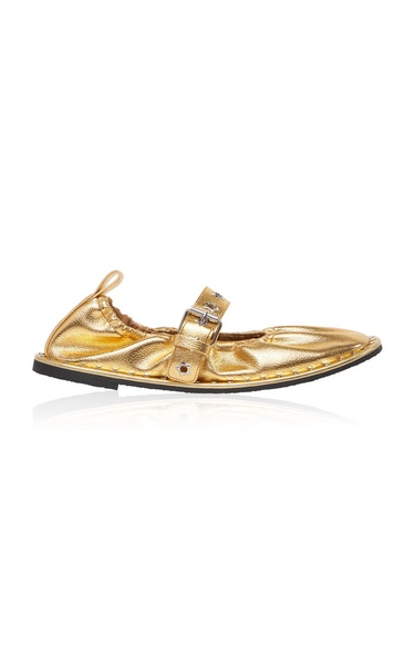 Falabella Metallic Eco-Leather Flats
