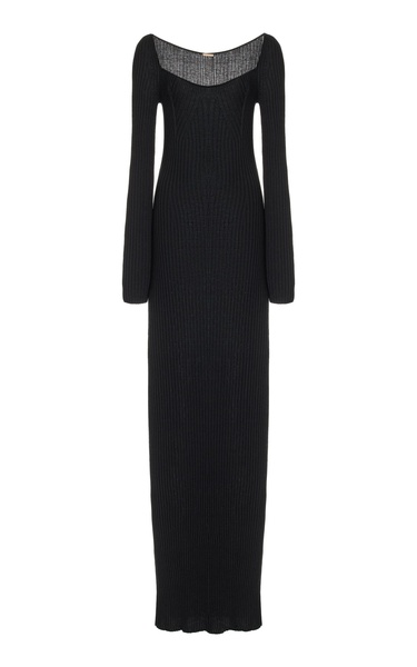 Florentine Ribbed-Knit Silk-Cashmere Dress
