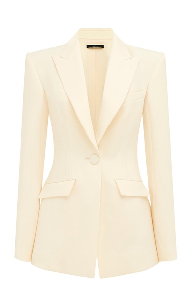 Stone Stretch Crepe Blazer Jacket