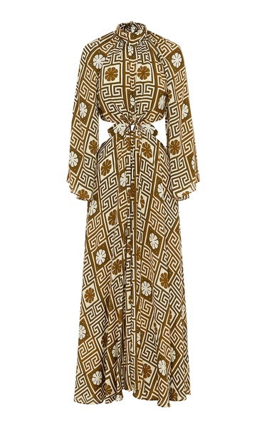 Dimi Cutout Jacquard Maxi Dress