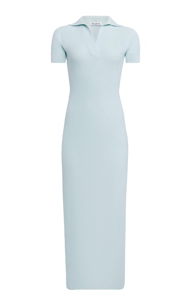 Knit Polo Midi Dress