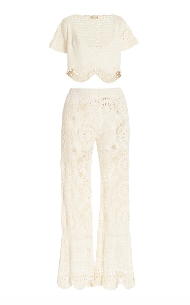 Bunga Crocheted Cotton Pants and Top Set