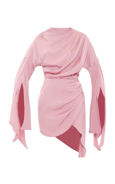 Kari Ruched Satin Mini Dress