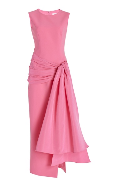 Embellished Crepe Midi Dress