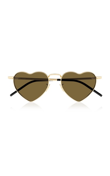 Loulou Heart-Shaped Metal Sunglasses