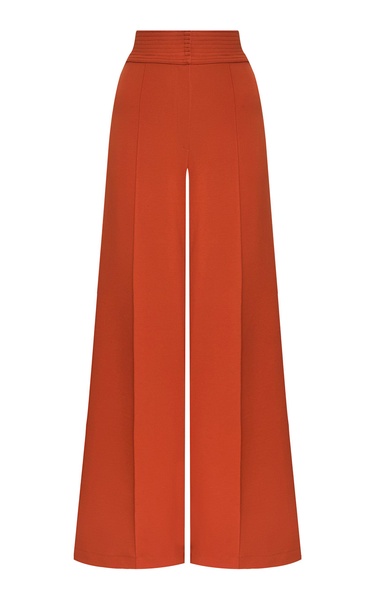 Shilpa High-Rise Rayon Suiting Wide-Leg Pants