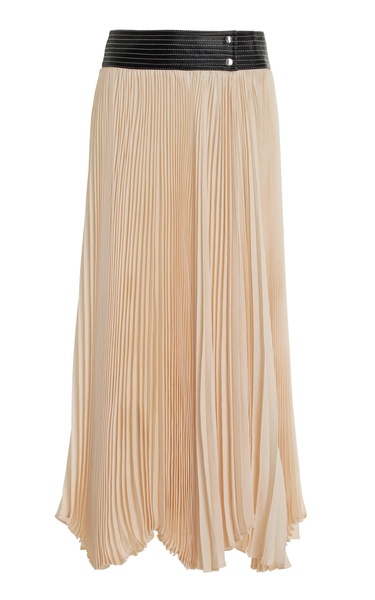 Tansia Plissé Georgette Midi Skirt