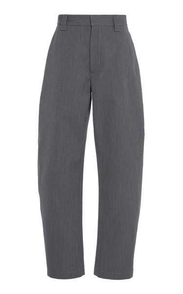 Wool-Cotton Tapered Trousers