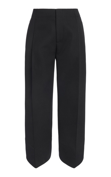 Curved Wool Trousers