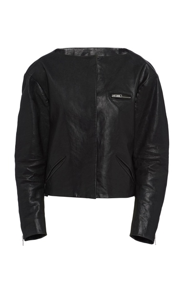 Cropped Leather Jacket