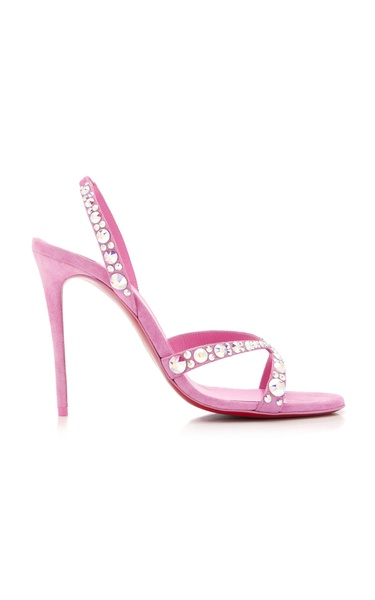 Emilie 100mm Embellished Suede Sandals