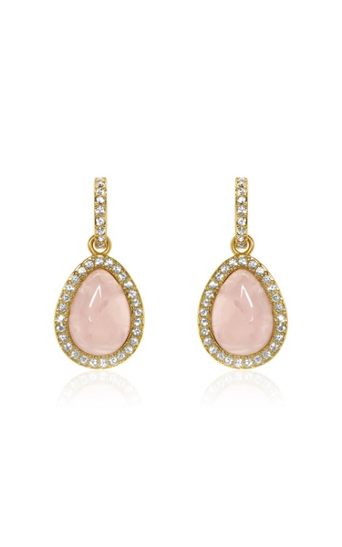 Rose Quartz & Pearl Drop Earrings