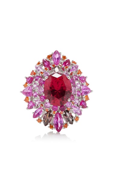 Mirage 18K White Gold, Rhodium Vermeil Multi-Gem Ring