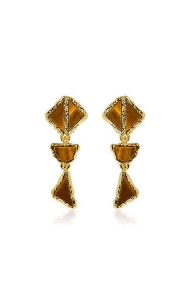 Tile Crystal Drop Earrings