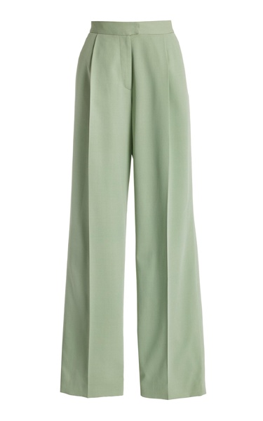 High-Rise Silk Georgette Wide-Leg Pants
