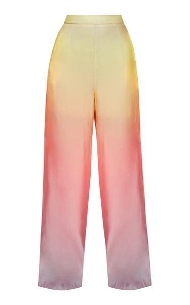 Bata Satin Straight-Leg Pants