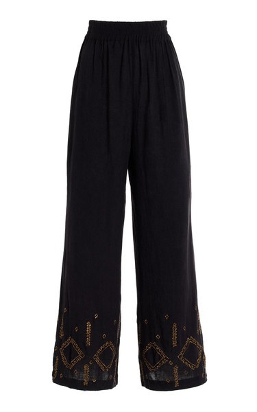 Cleo Silk Wide-Leg Pants