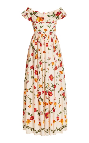 Espliego Oasis Off-Shoulder Cotton Maxi Dress