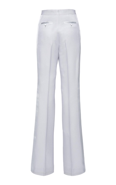 Tailored Silk-Wool Wide-Leg Pants