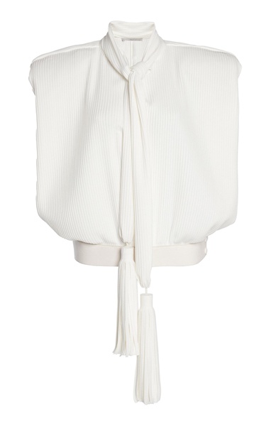 Tasseled Georgette Sleeveless Top