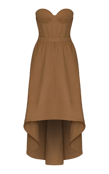 Shahi Cotton Twill Bustier Midi Dress