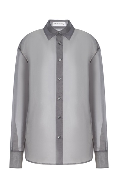 Peri Sheer Silk-Blend Shirt