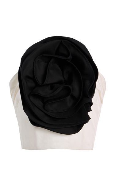 Rosette-Detailed Silk Top