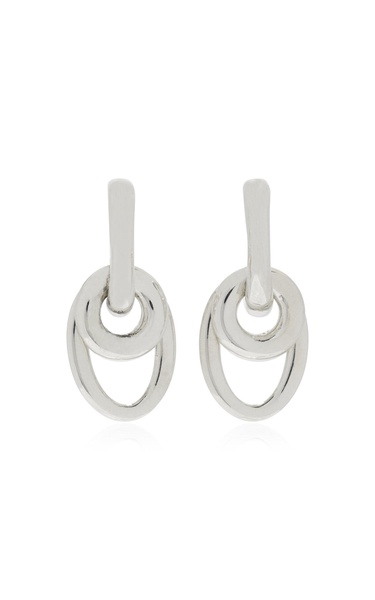 Ellipses Sterling Silver Hoop Earrings