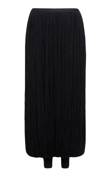 Fringed Knit Jogger Pants