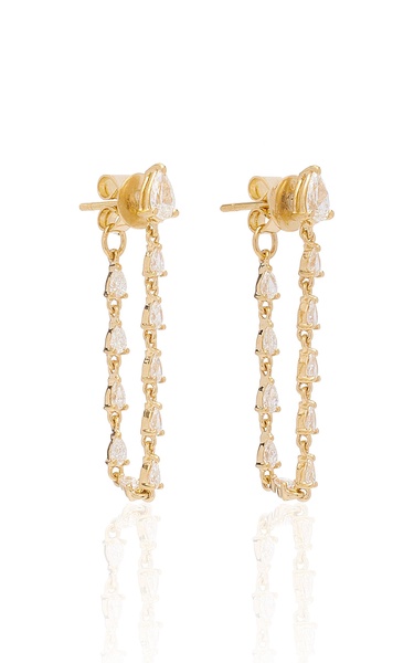 18K Yellow Gold Diamond Earrings