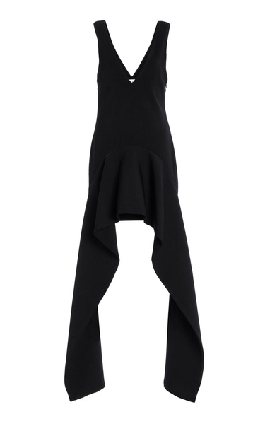 Draped Twill Mini Dress